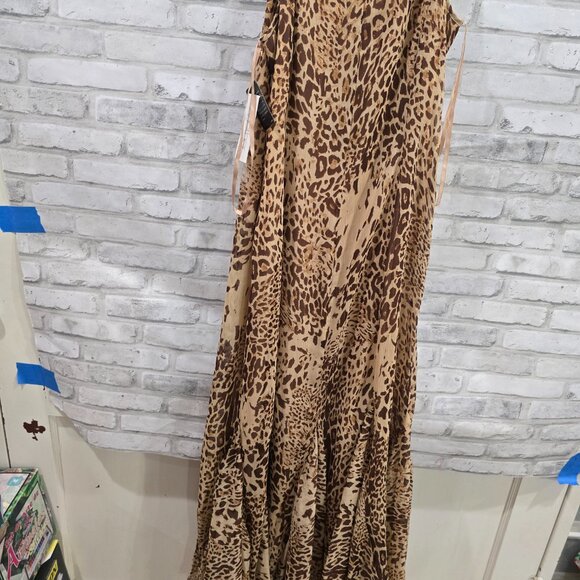 Together Size 10 Women Cheetah‎ Maxi Spaghetti Strap Tank Dress NWT - Picture 8 of 8